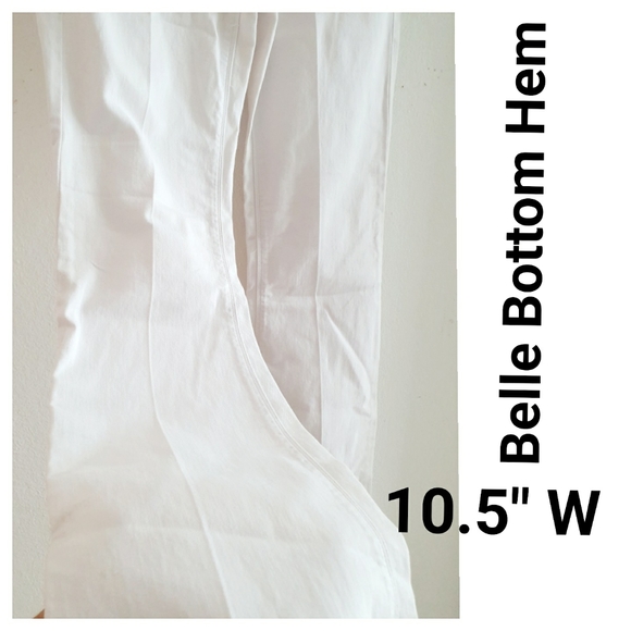 NWT WHITE DENIM Highwaisted Belle Bottom Jeans - Picture 8 of 10